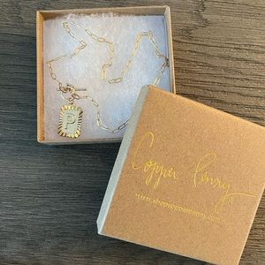 Copper Penny boutique Letter P pendant necklace